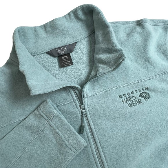 Mountain Hardwear Mens Large Slate Blue Microchill 2.0 Zip T Fleece Pullover - Picture 1 of 6